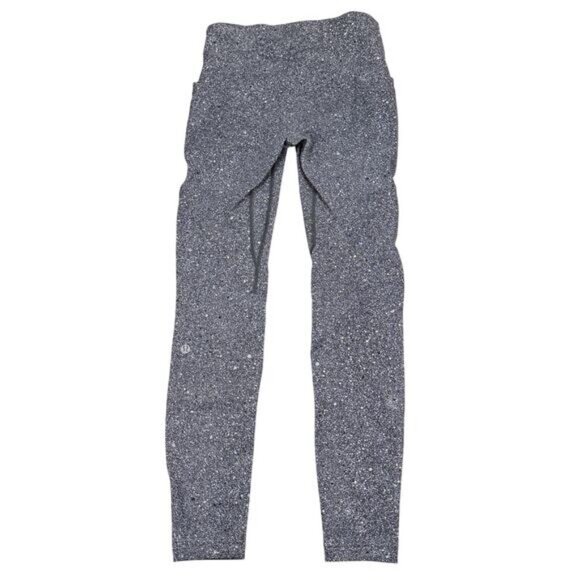 Lululemon Lead The Pack Tight Luxtreme 28" In Luminesce Splatter White Black - Picture 8 of 9